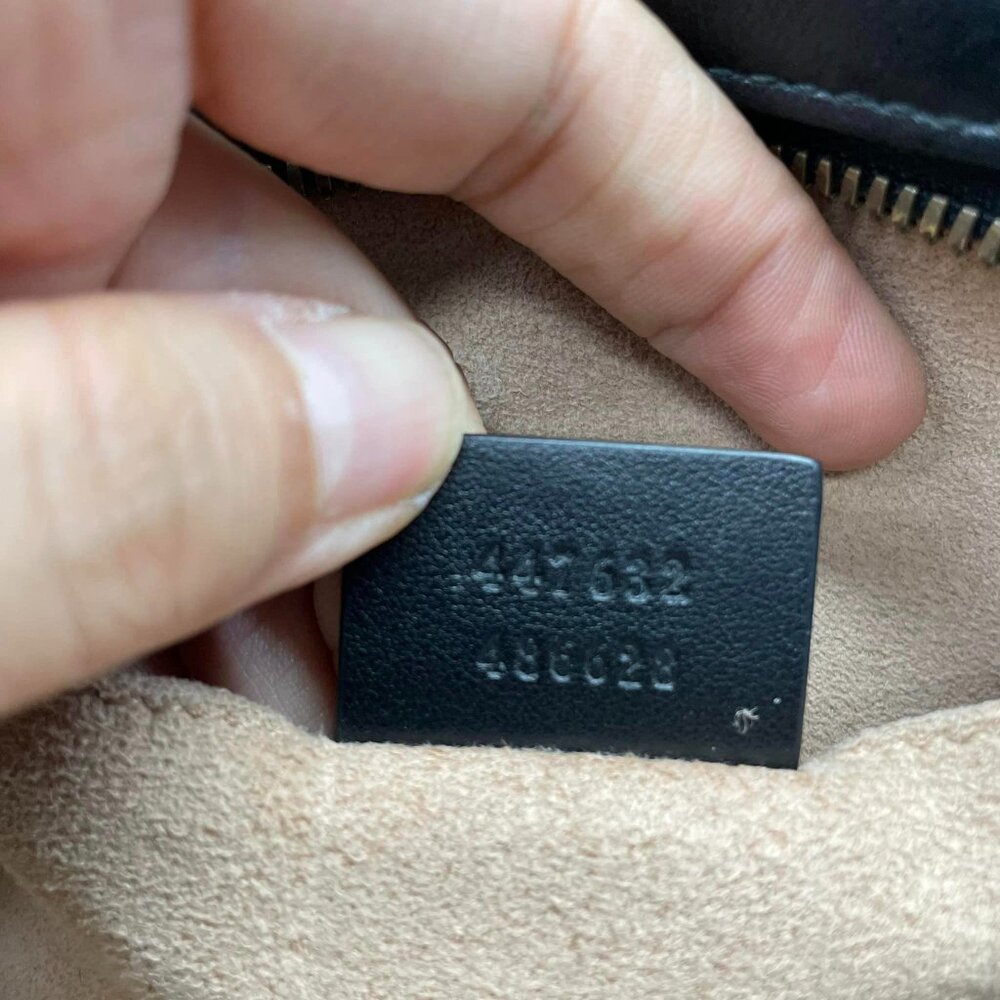 100% Authentic GUCCI Black Marmont Leather Shoulder Bag - Picture 13 of 14